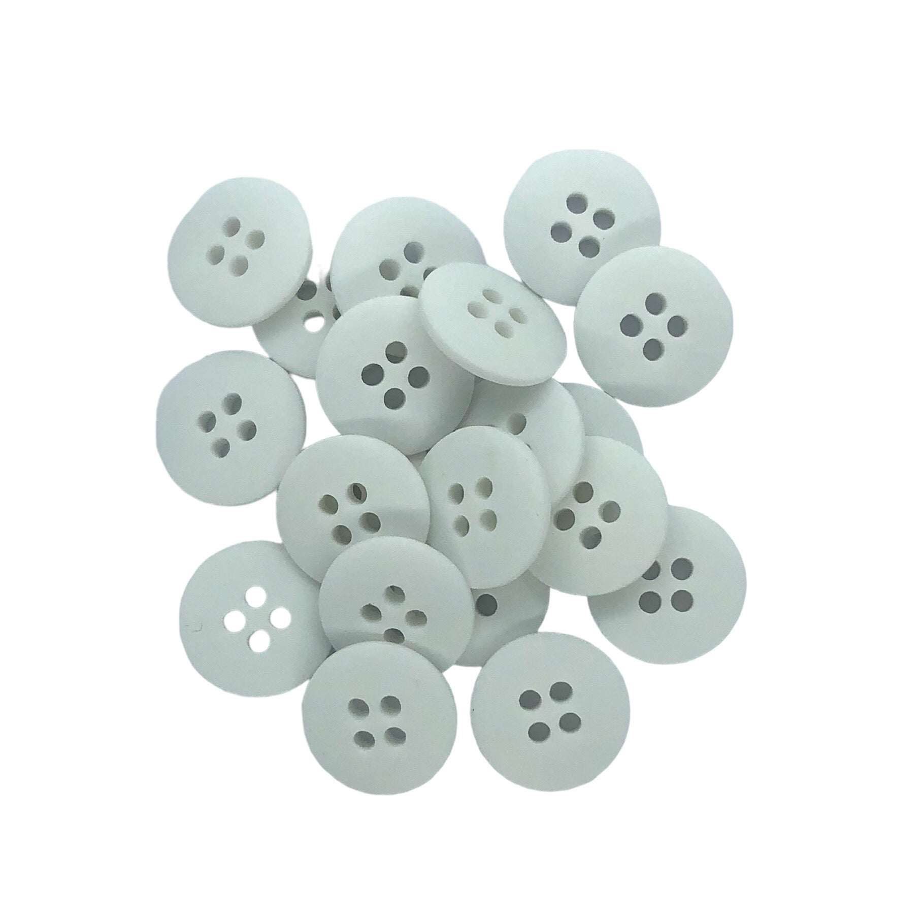 15mm White 4 hole buttons image 0