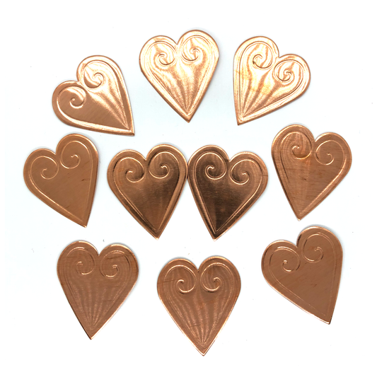10 x Metal heart embellishments image 0