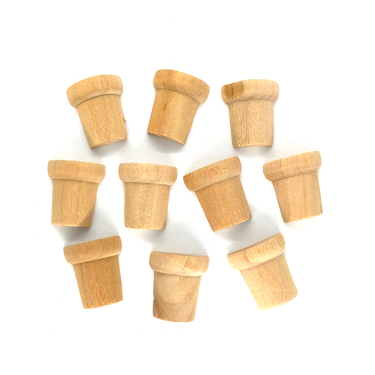 10 X Wood Flower pots image 0