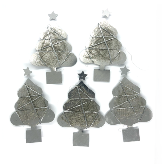 5 x Large Metal Christmas Tree Embellishments image 0