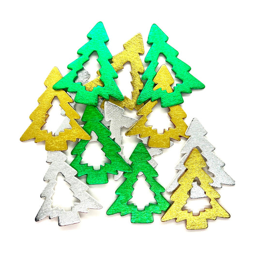 12 x Wood Christmas trees image 0