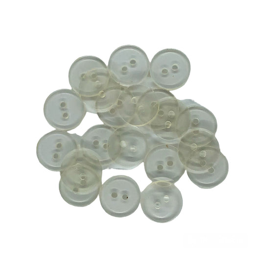 15mm Ivory clear 2 hole buttons image 0