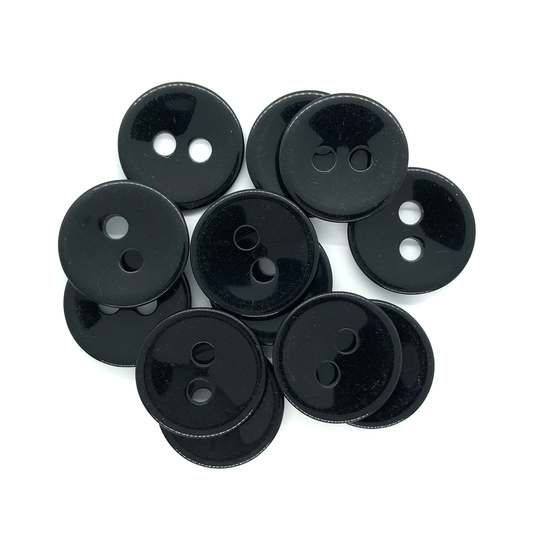 28mm Black 2 hole buttons image 0