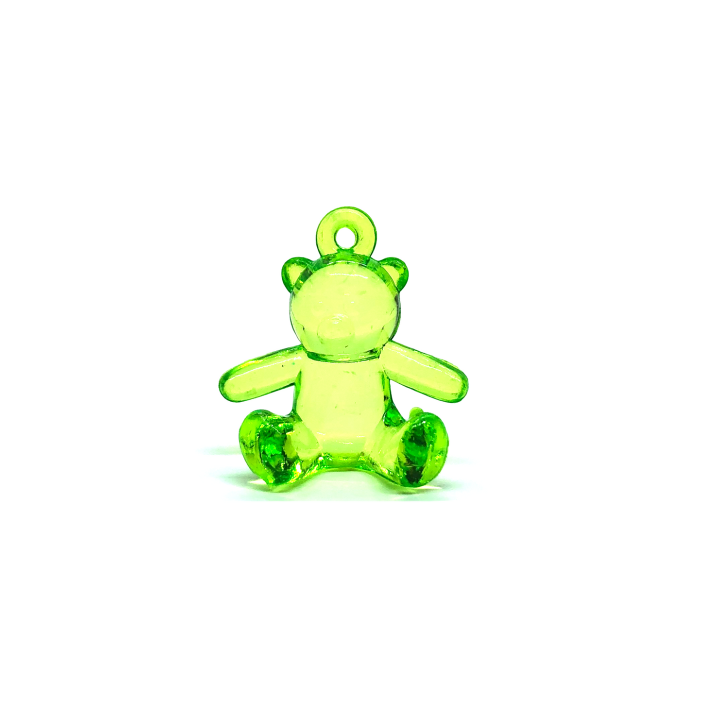 20 x Cute lime green bear Charms image 0