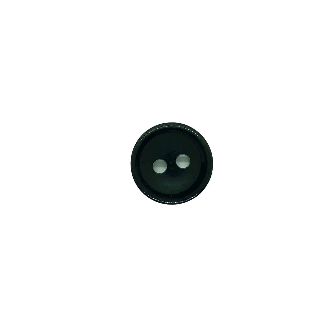 25mm Black Round 2 hole Buttons image 1