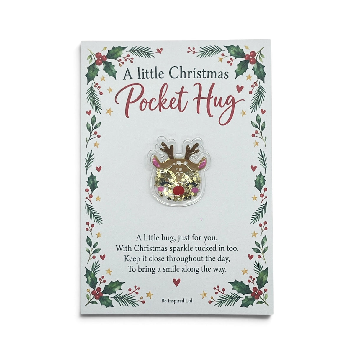 Christmas Pocket Hug with Poem Card – Glitter Shaker Keepsake
