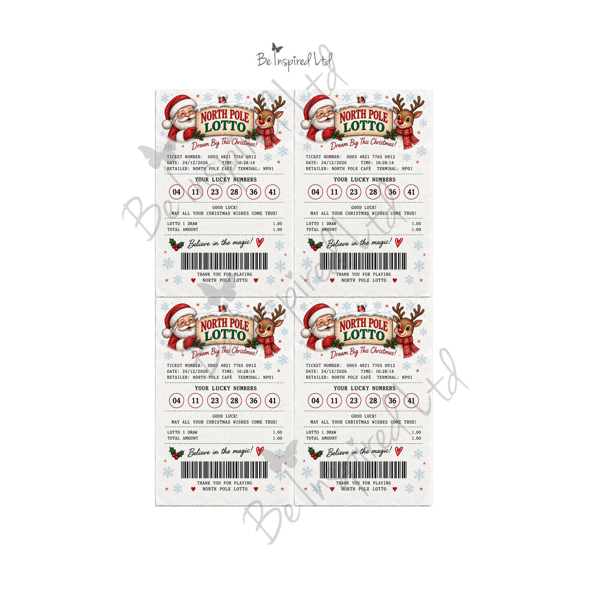 North Polo lotto tickets (digital download)