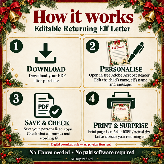 Returning elf letter (digital download)
