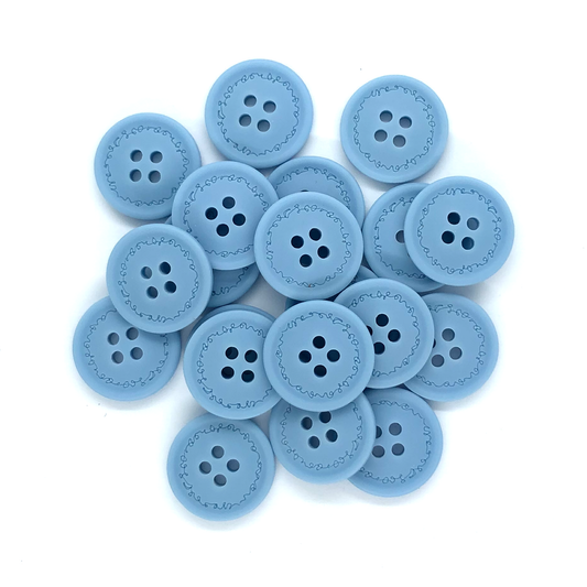 18mm Blue 4 hole buttons image 0
