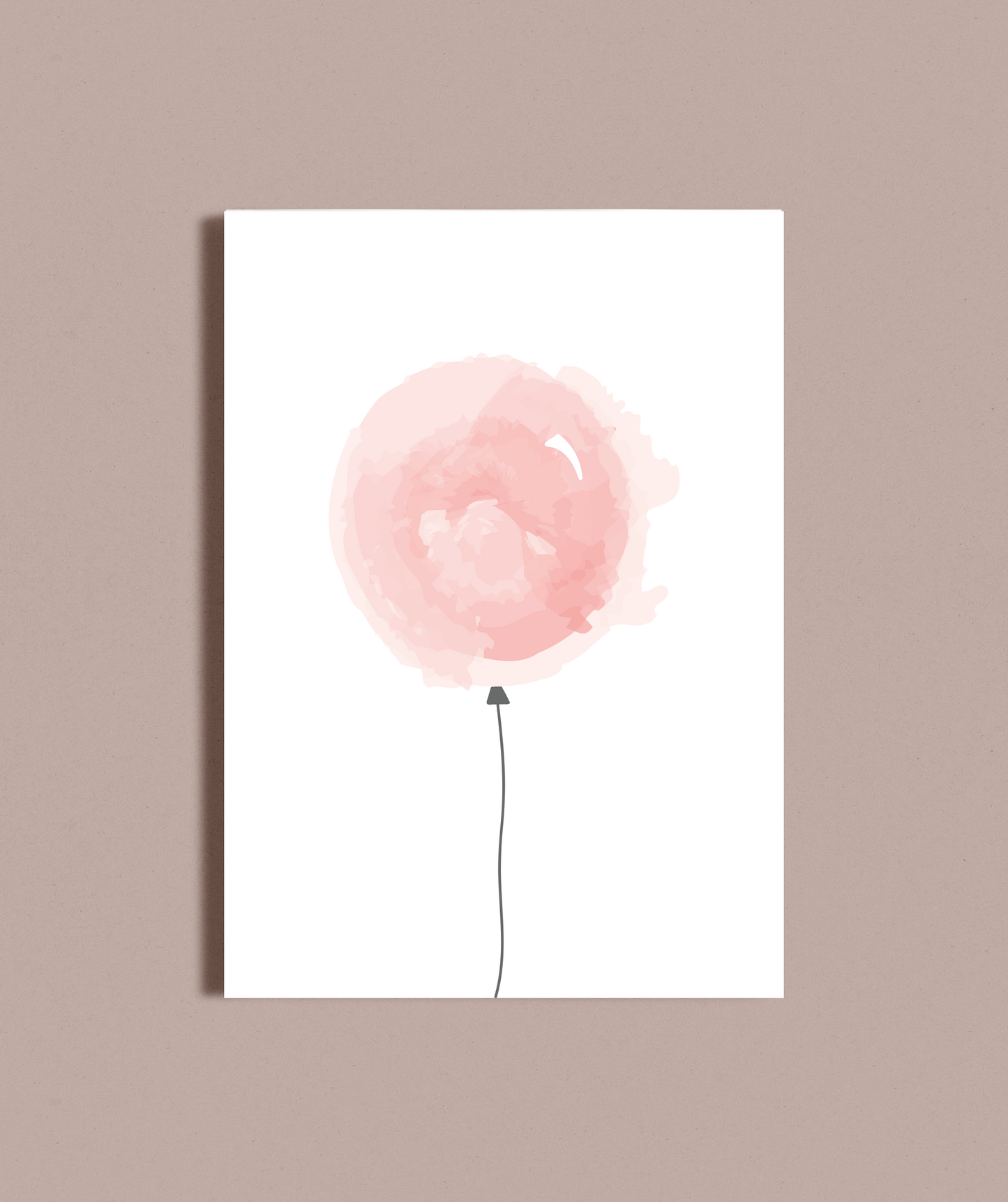 Pink balloon wall art print image 1