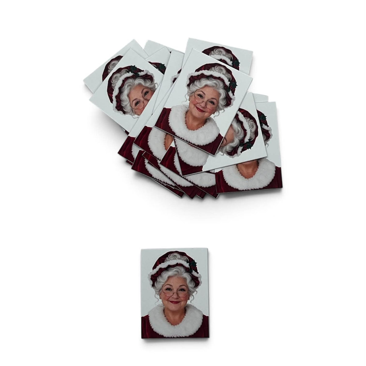 10 x Mrs Claus passport photo's