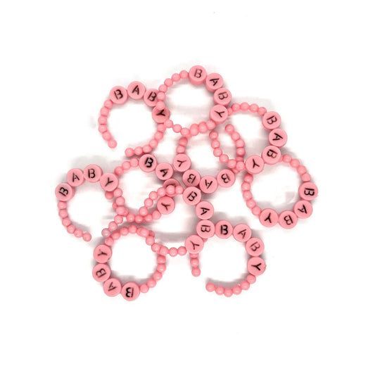 10 x Pink baby bracelet charms image 0