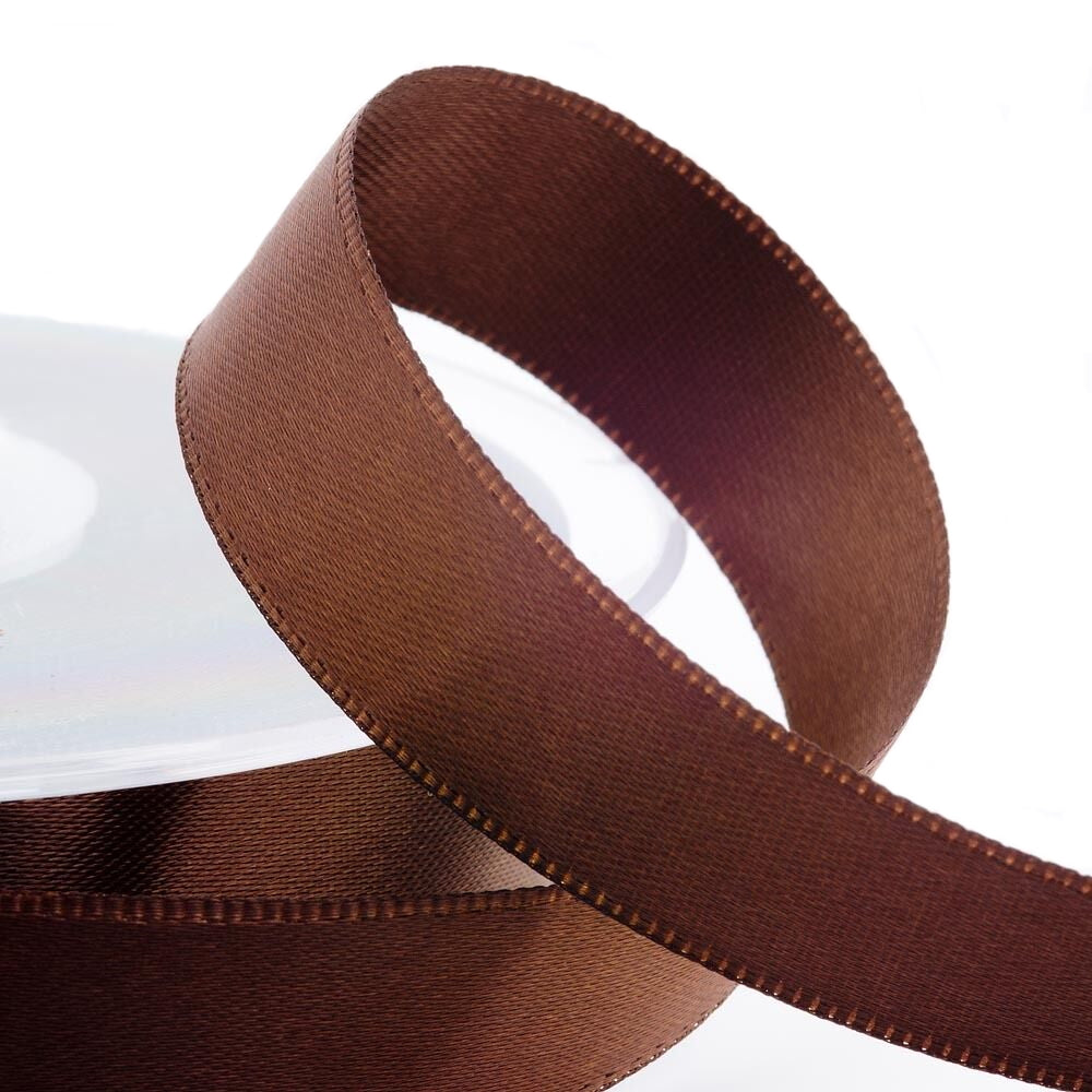 3mm Brown satin ribbon image 0