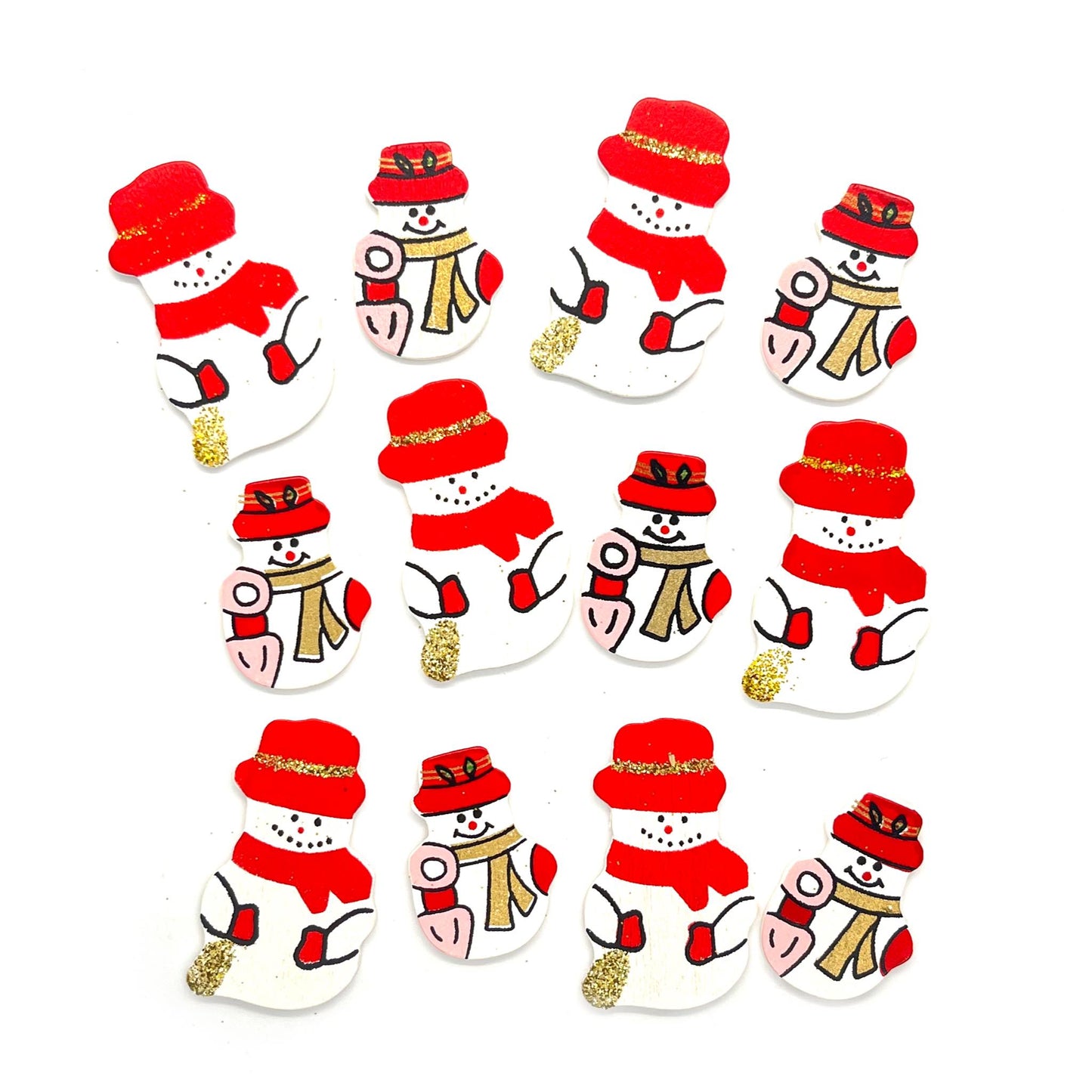12 x Wood snowman image 0