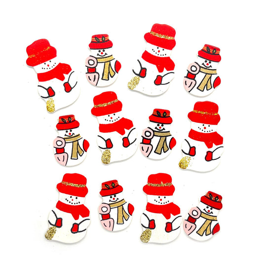 12 x Wood snowman image 0
