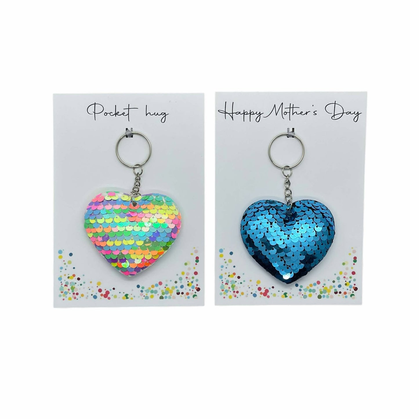 Sequin heart keyring image 0