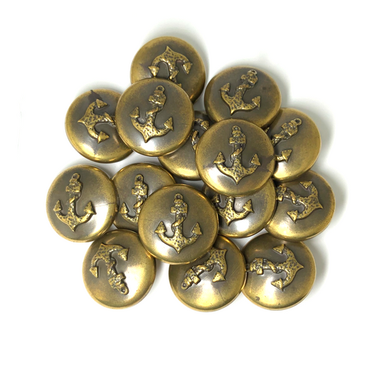 26mm Gold anchor shank buttons image 0