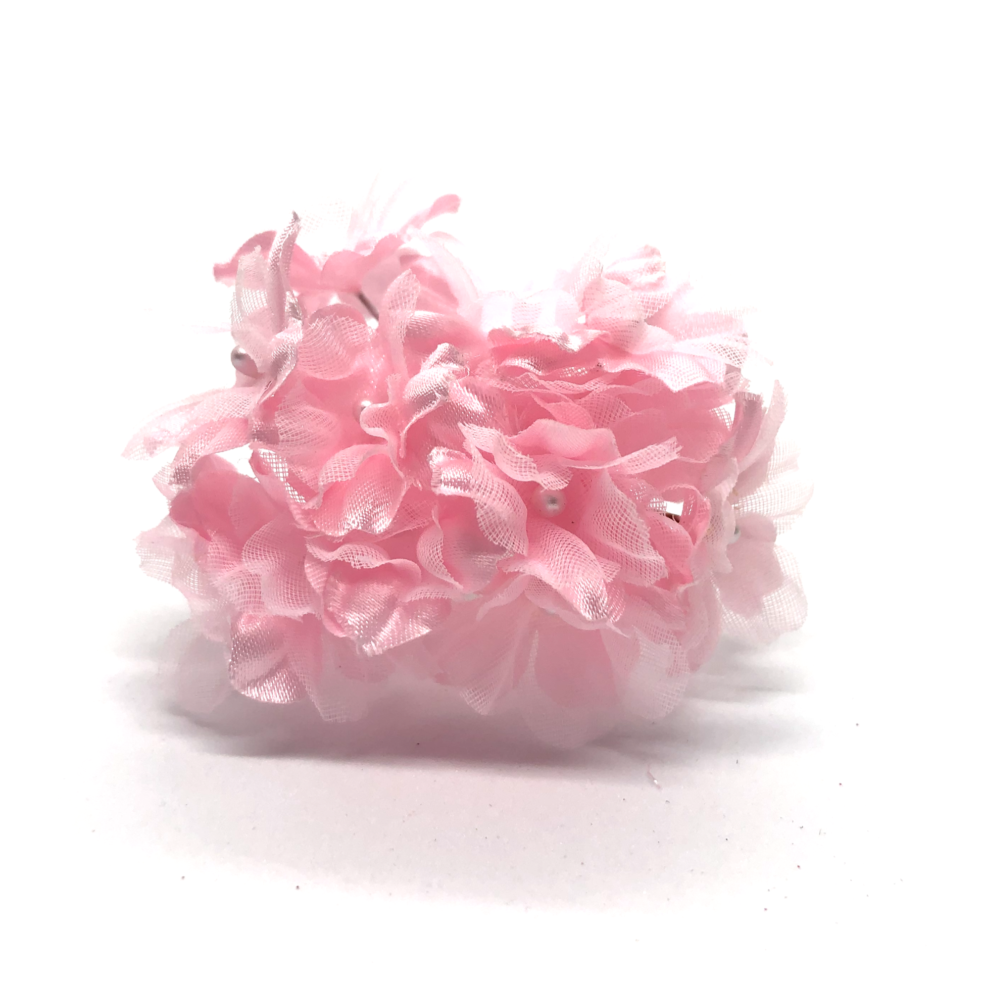 12 x Pink fabric flowers image 0