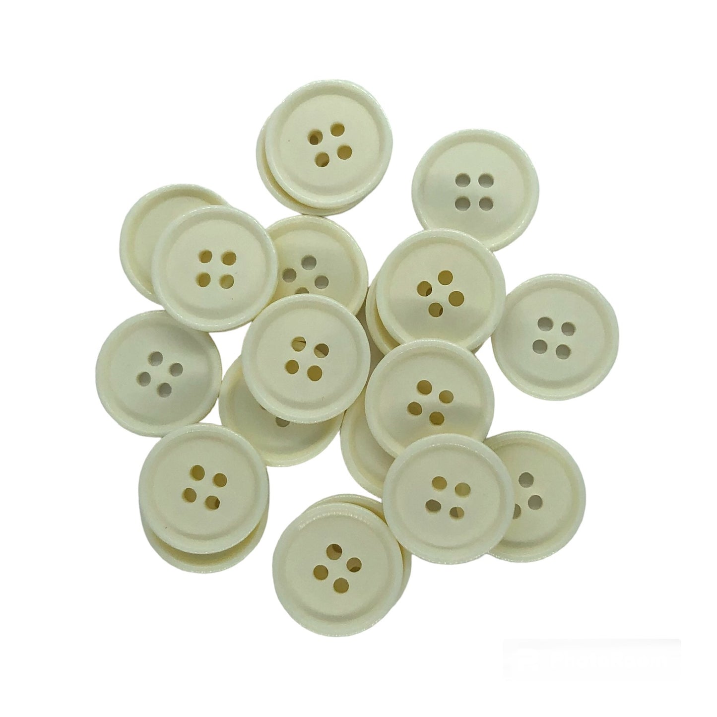 18mm Cream 4 hole buttons image 0