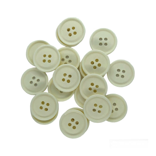 18mm Cream 4 hole buttons image 0