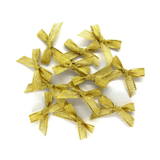 24 x Gold lurex bows image 0