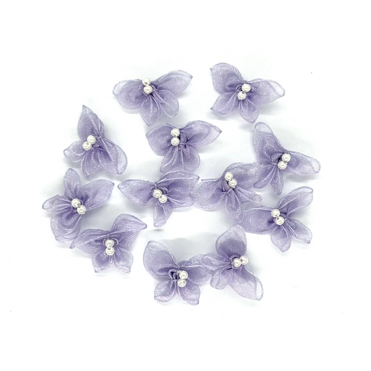 24 x Lilac organza butterflies image 0
