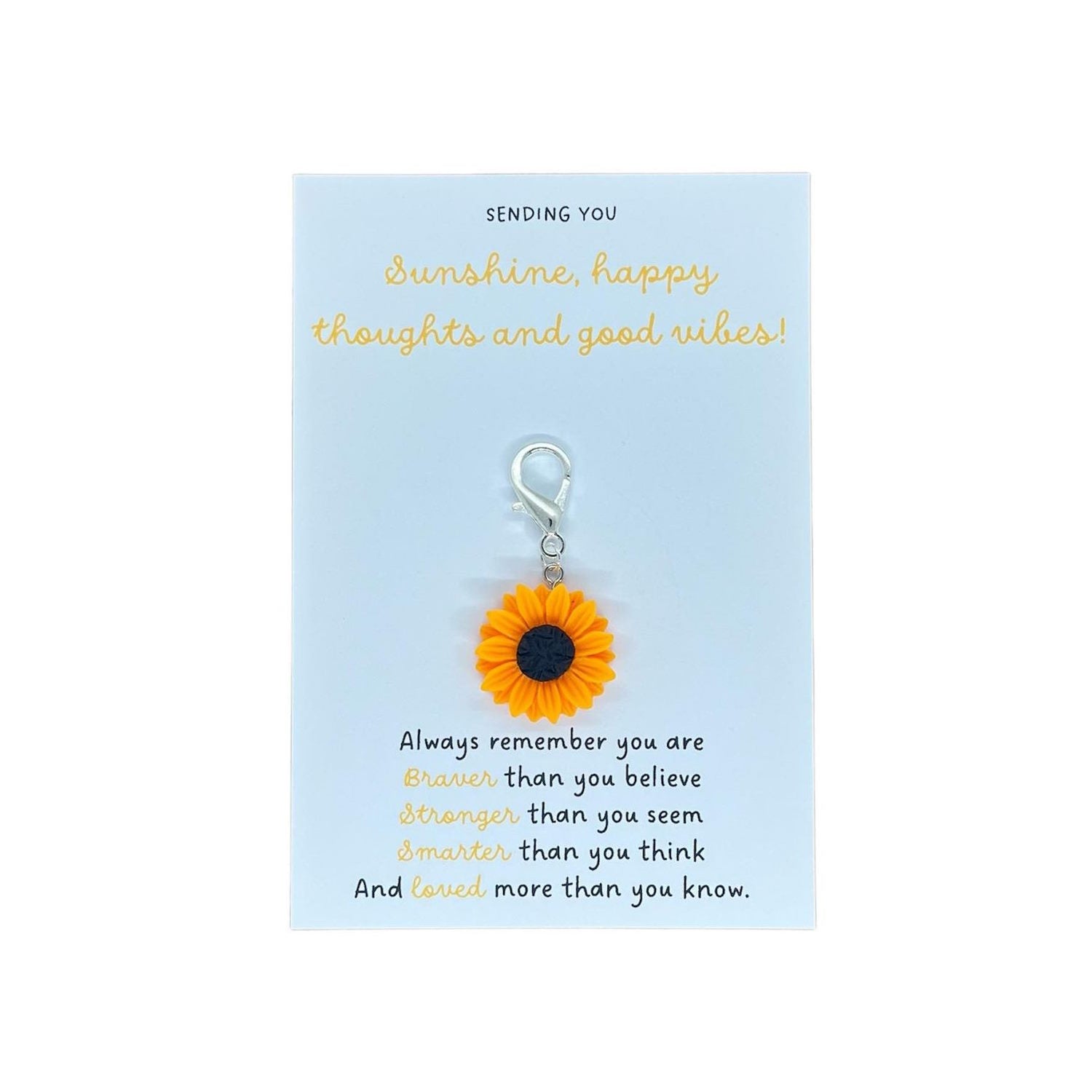 Sunflower keyring charm image 1