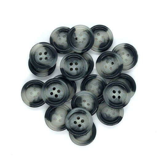 18mm Black marbled 4 hole buttons image 0
