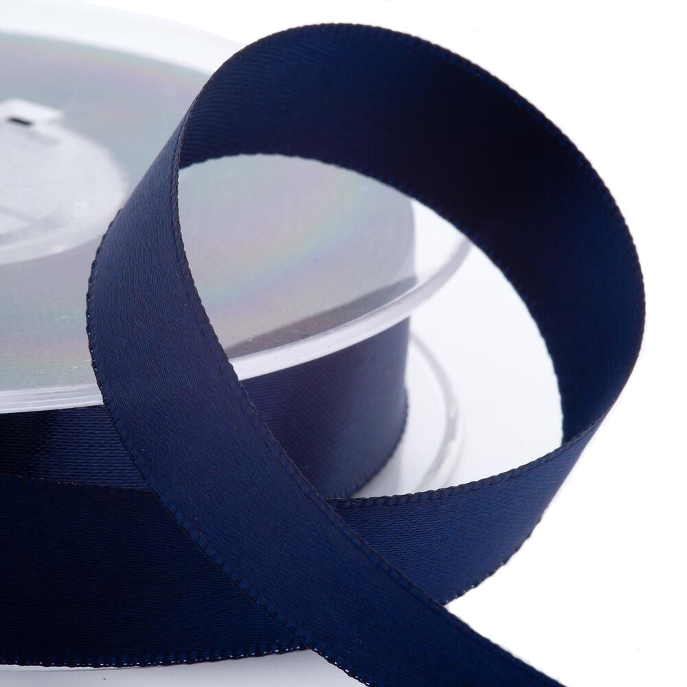 3mm Navy satin ribbon image 0