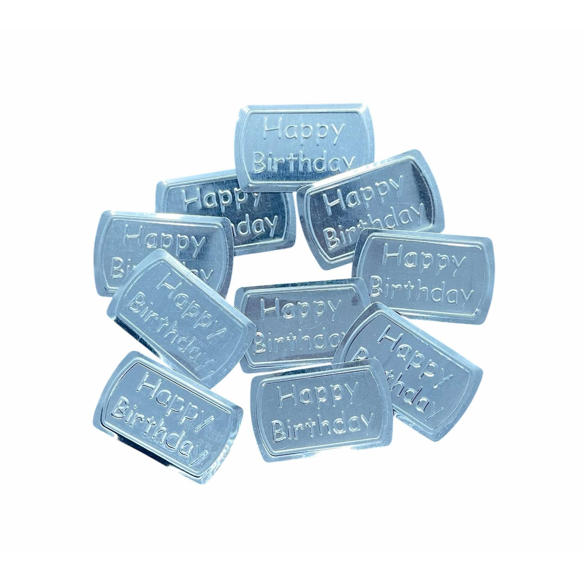 20 x Metal Happy Birthday toppers image 0