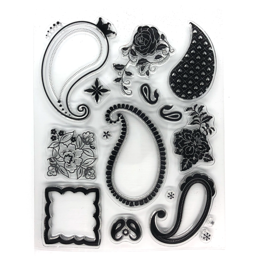 Paisley and floral stamp set image 0