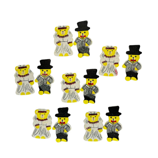 Bride & groom wood embellishments image 0