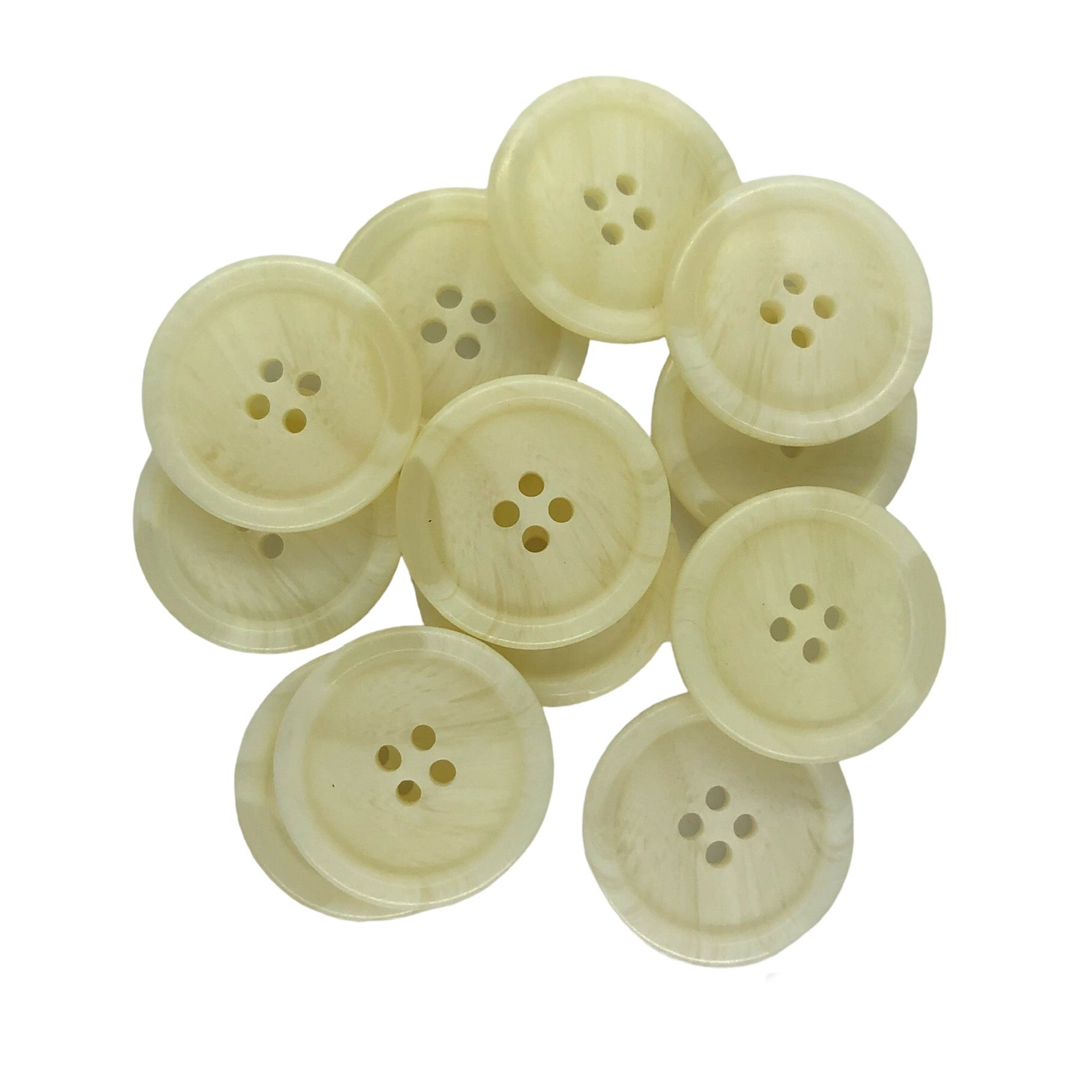 32mm Cream 4 hole buttons image 0