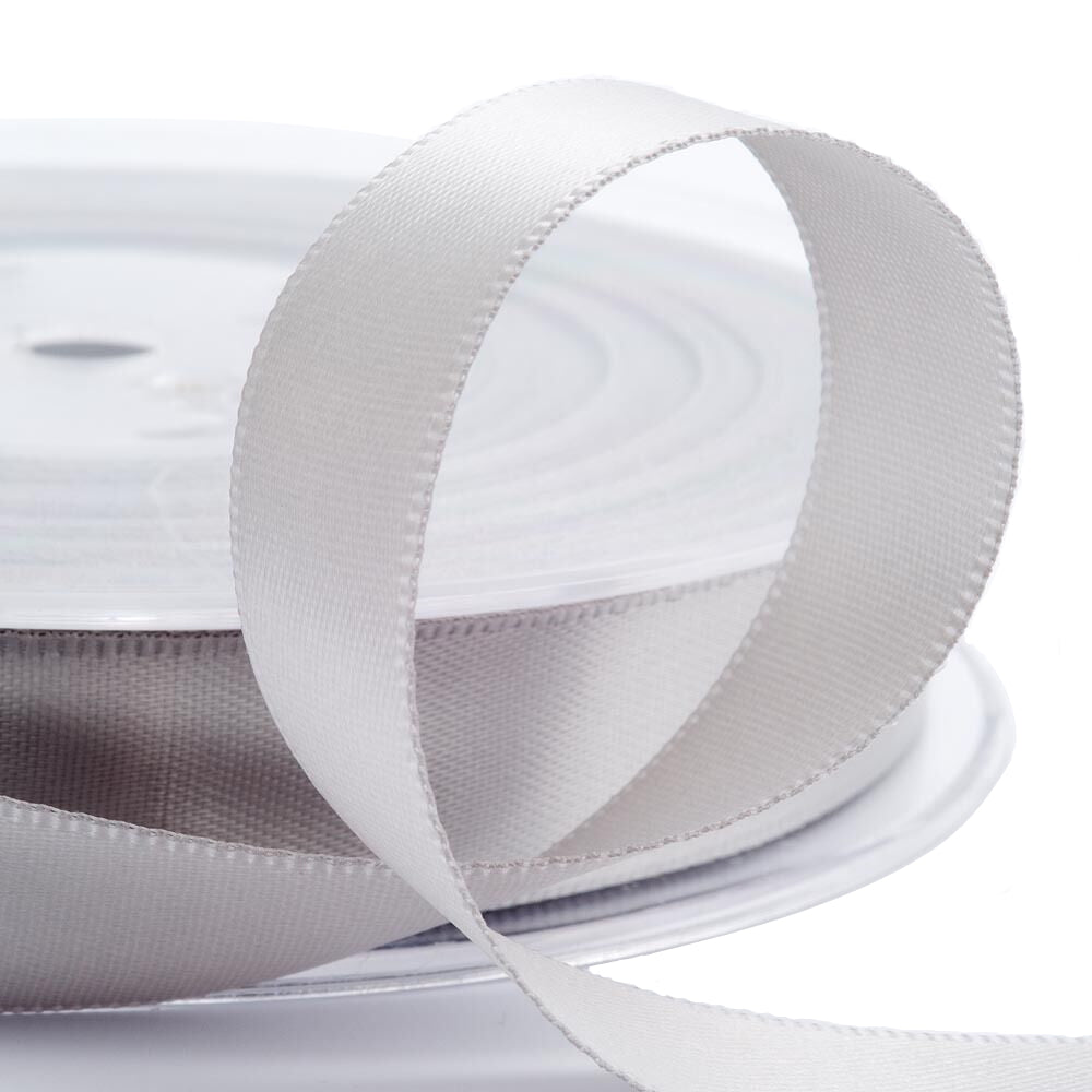 3mm Silver satin ribbon image 0