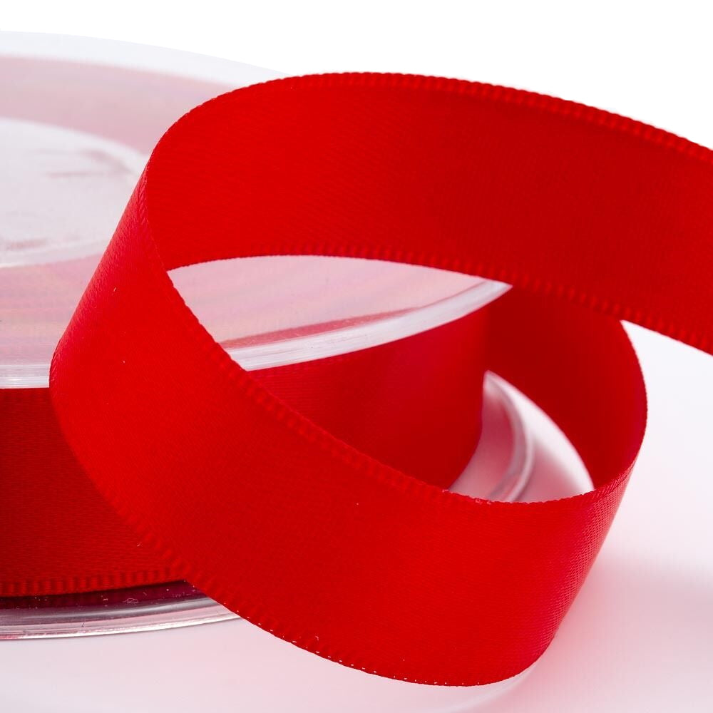 3mm Red satin ribbon image 0