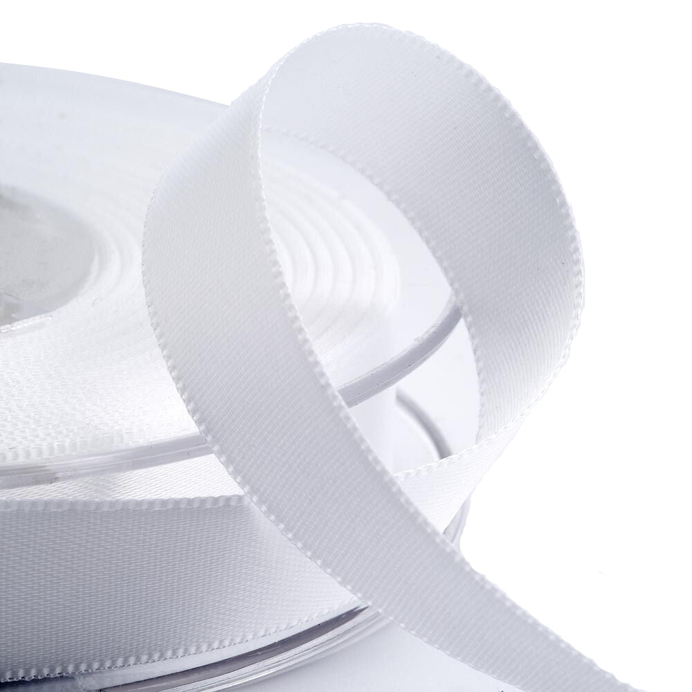3mm White satin ribbon image 0