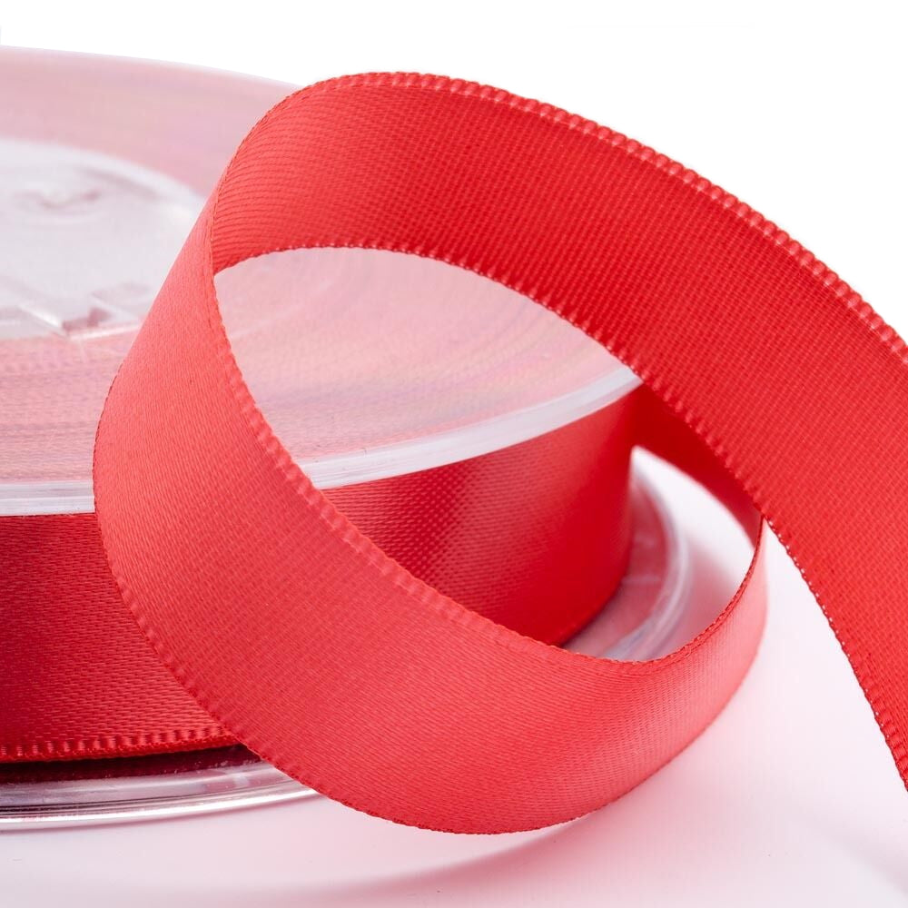 3mm Coral satin ribbon image 0