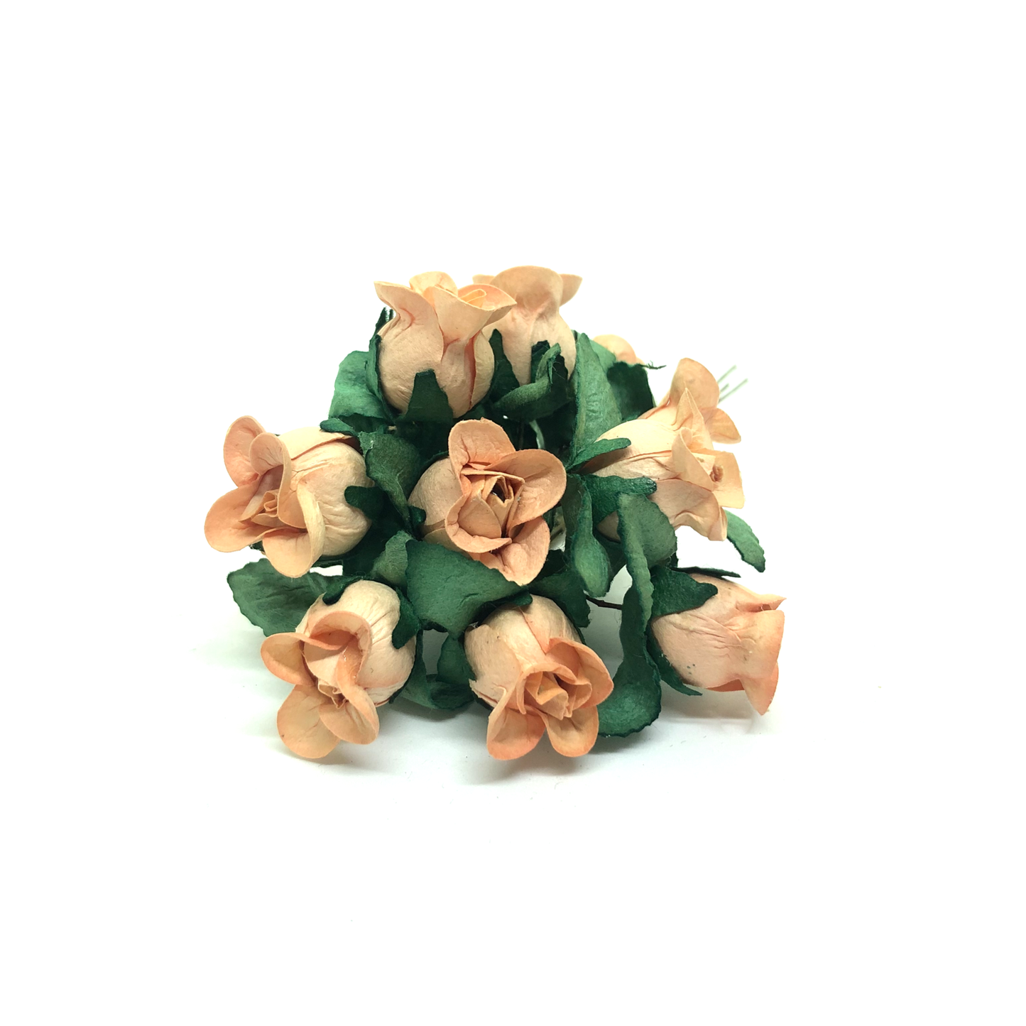 12 x Peach Paper Flowers image 0