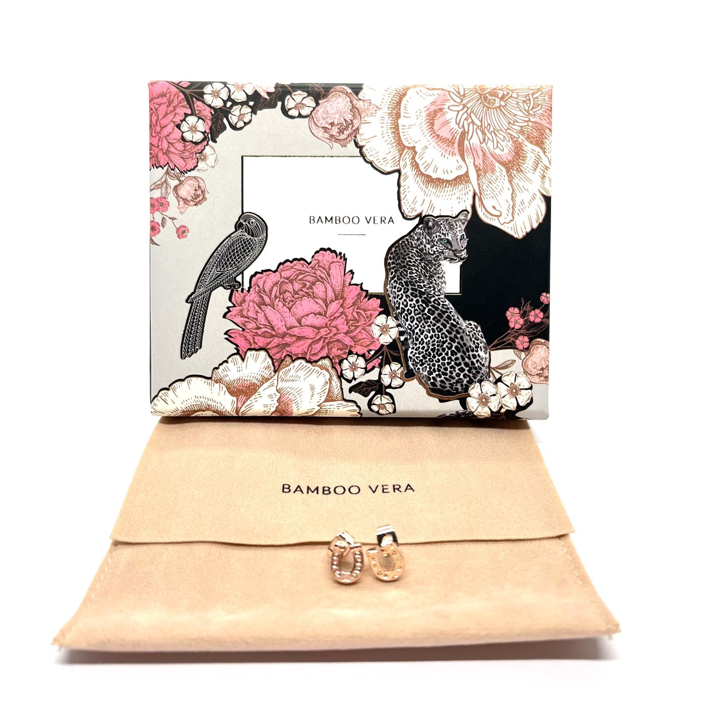 Horse shoe stud earrings image 1