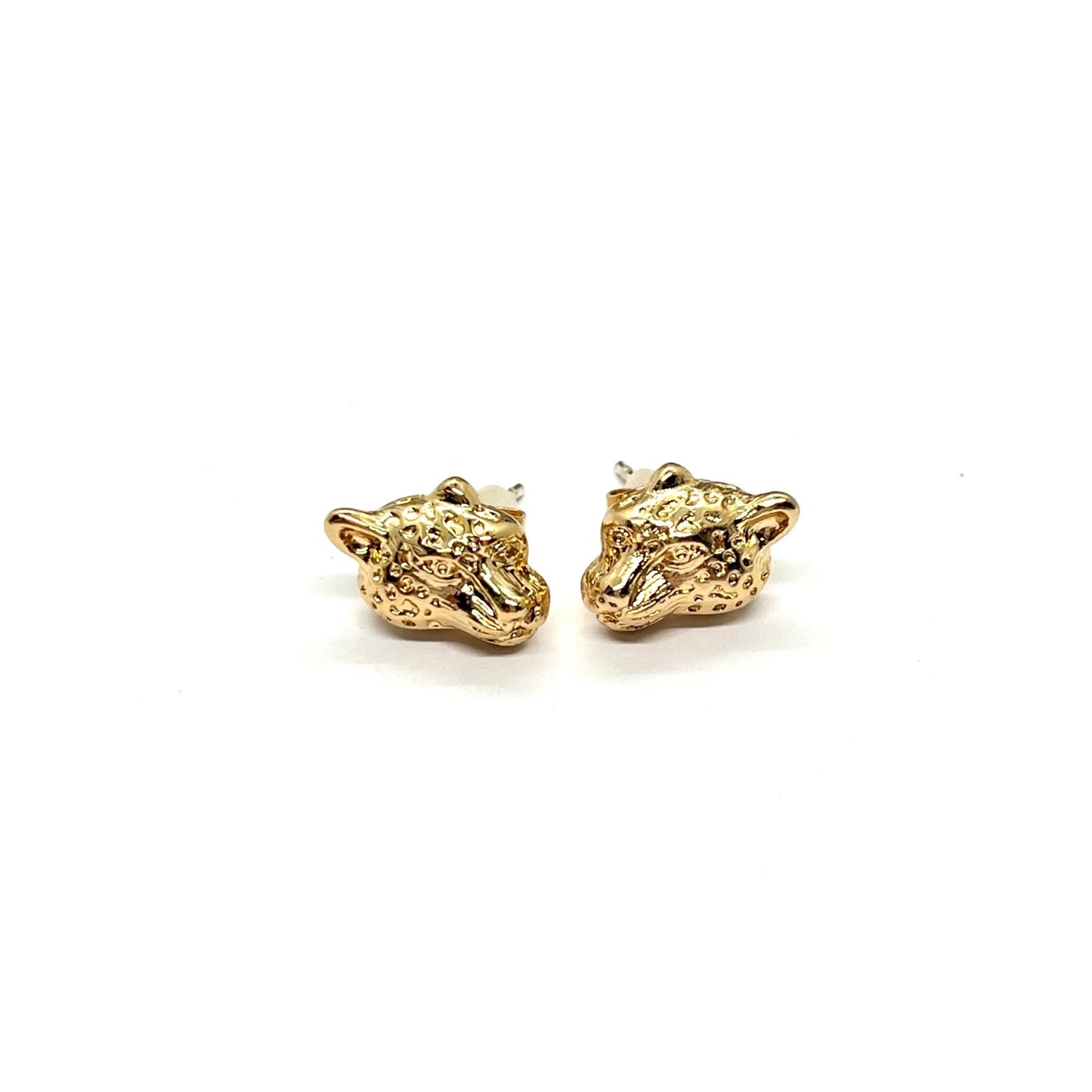 Snow leopard stud earrings image 0