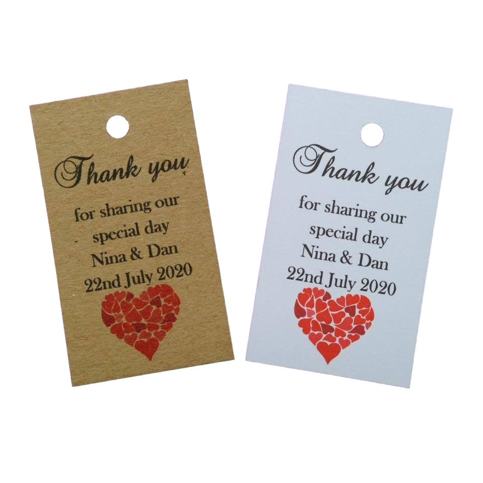 20 x Personalised favour tags image 0