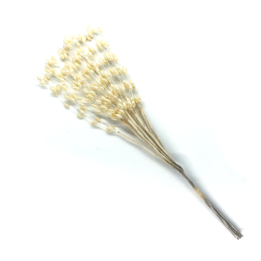12 x Ivory pearl beaded sprigs image 0