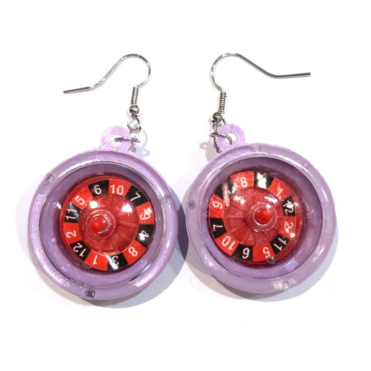 Novelty roulette earrings image 1