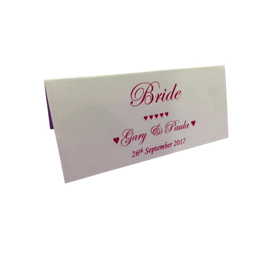 10 x Personalised place cards