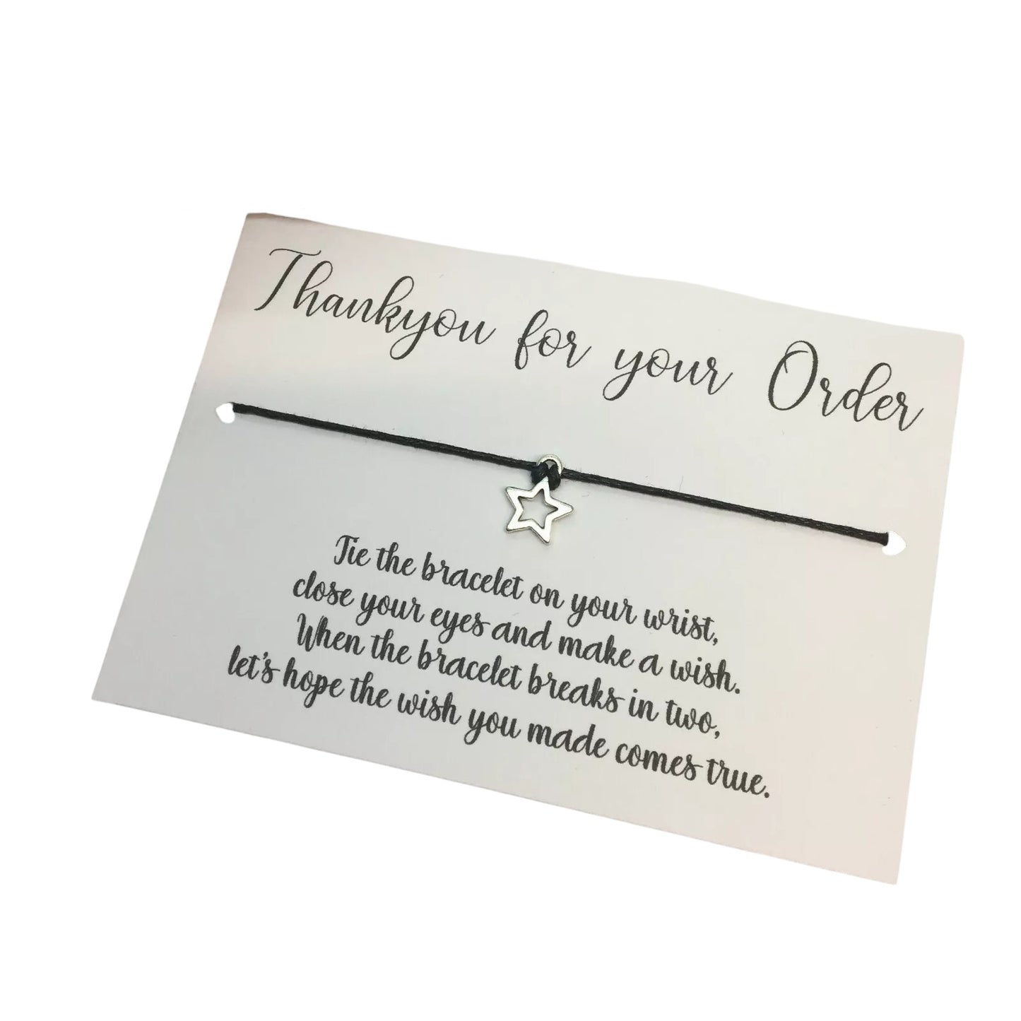 10 x Thank you for your Order Wish Bracelet image 0