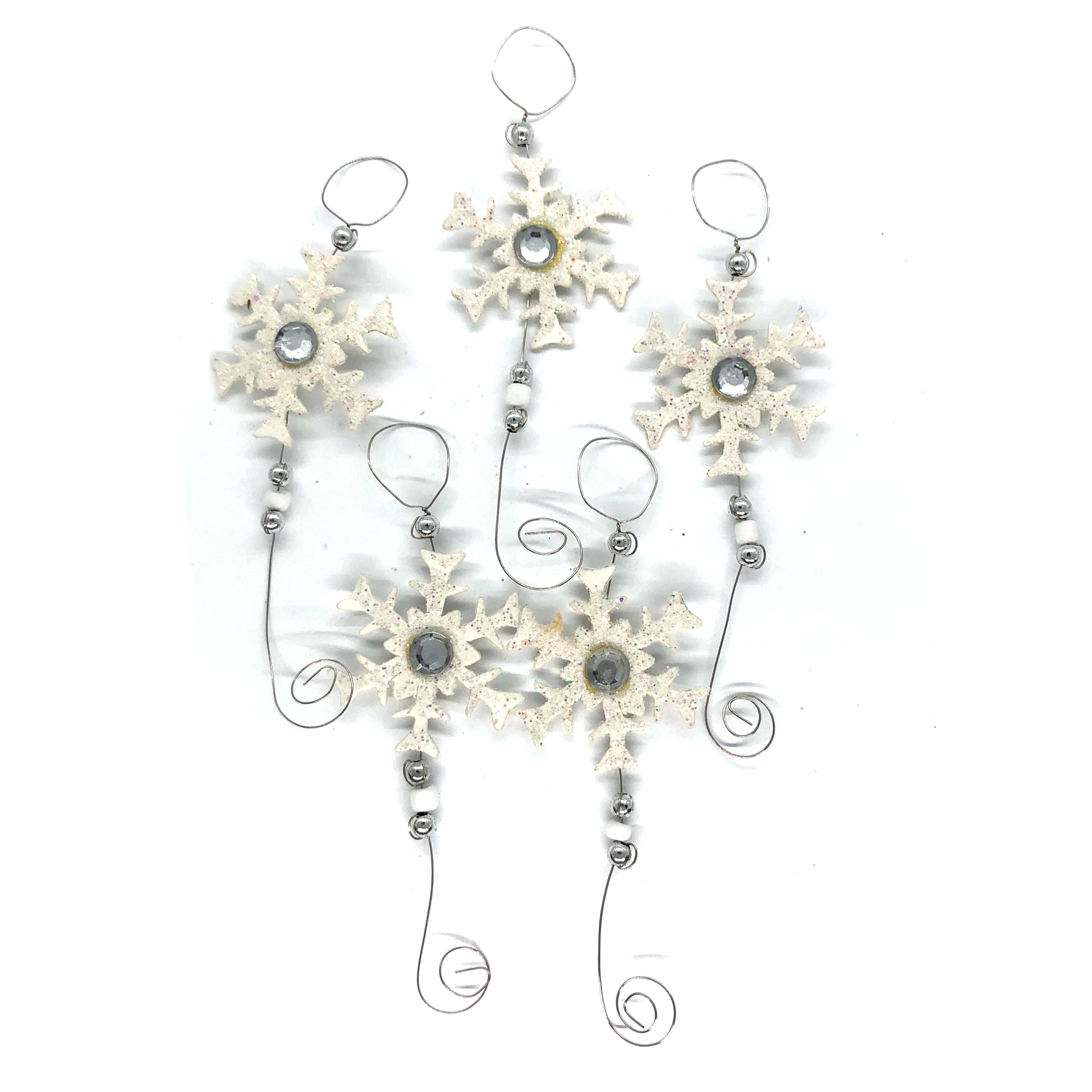 5 x Snowflake embelishments image 0