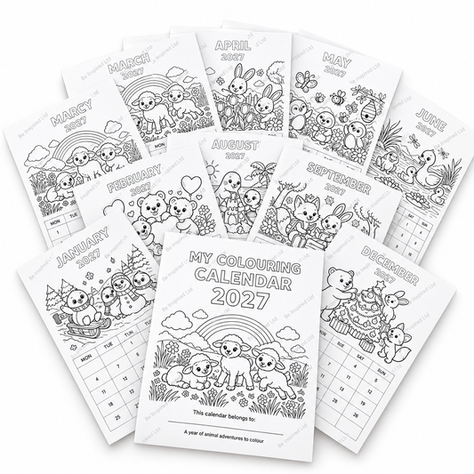 2027 Colour Your Own Calendar for Kids