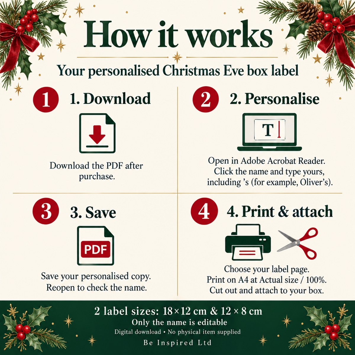 Editable Special Delivery from the North Pole Labels(digital download)