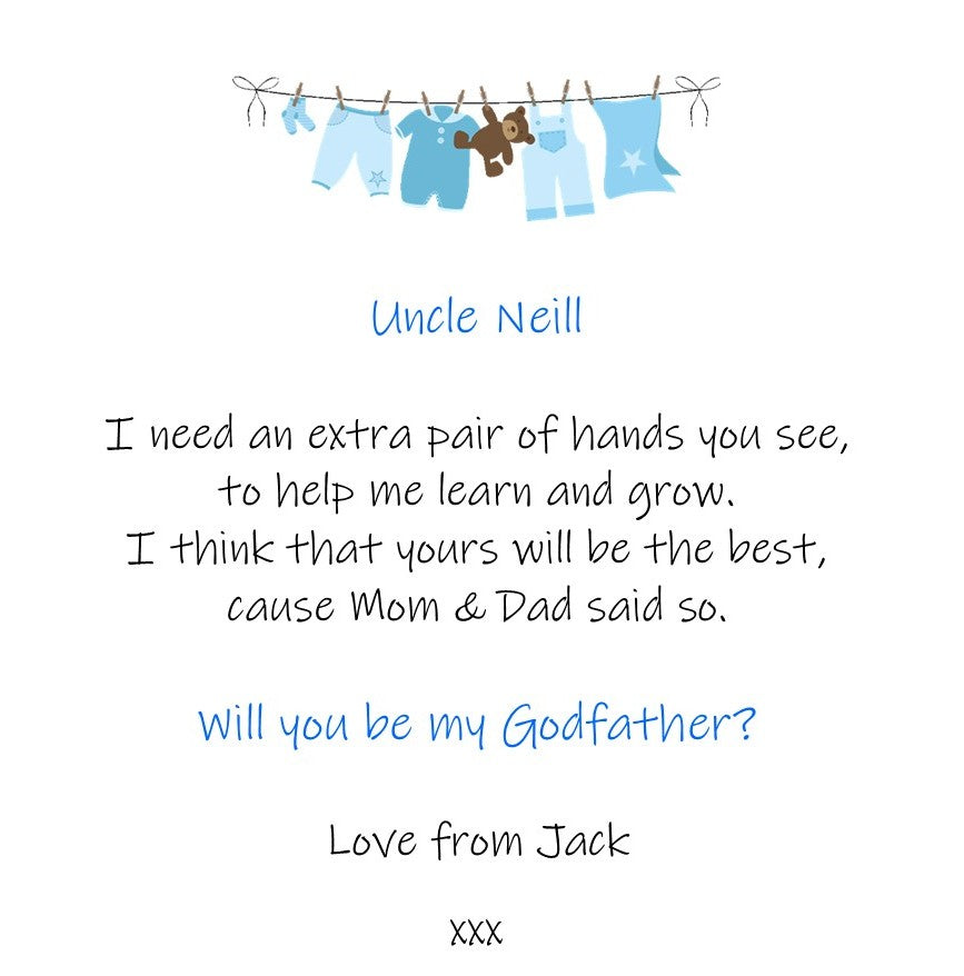 Will you be my Godmother/Godfather Card