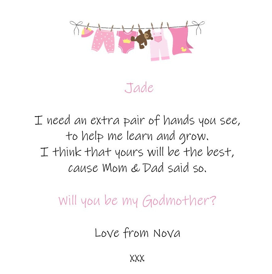 Will you be my Godmother/Godfather Card